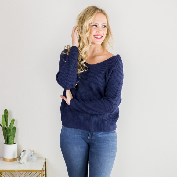 'What Knot To Love' Sweater - Navy - Picture 2 of 7